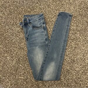American Eagle Blue Skinny High Waisted Jeans